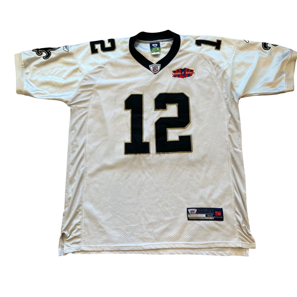 Marques Colston New Orleans Saints Reebok Super Bowl XLIV Jersey White Mens 48